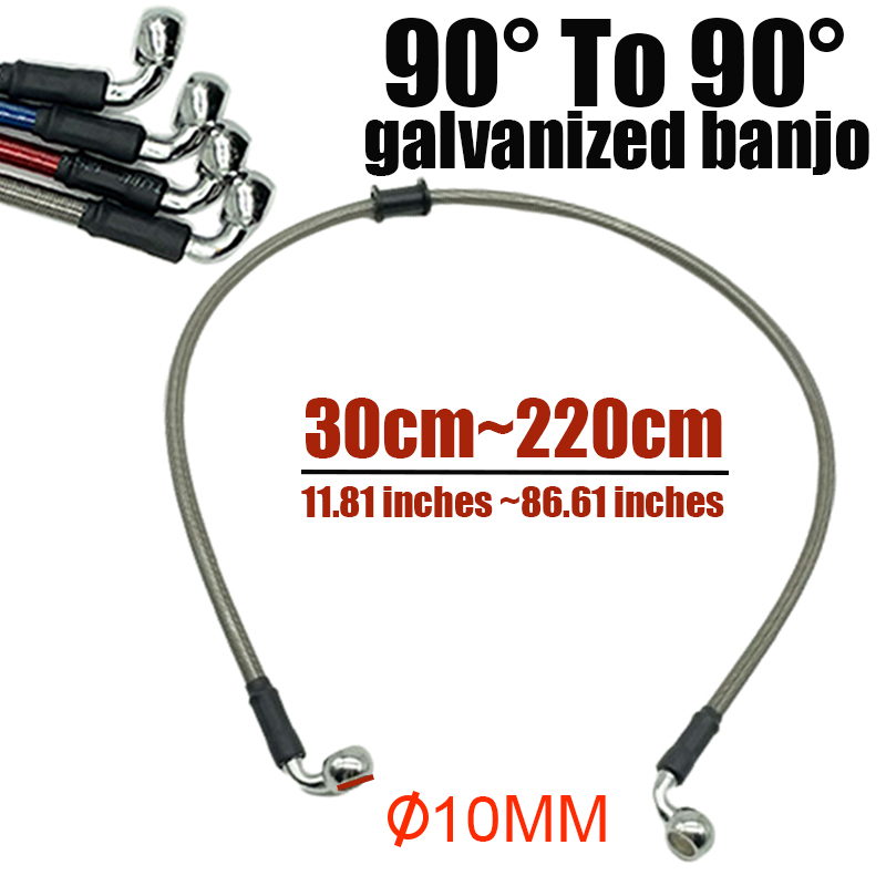 Braided Line - 10Mm 90 Graden Motorfiets Crossmotor Gevlochten