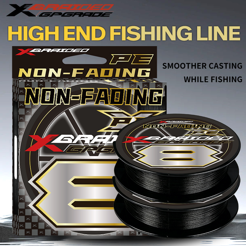 Braided Line - Nieuwe YGKX Black Never Faded X8