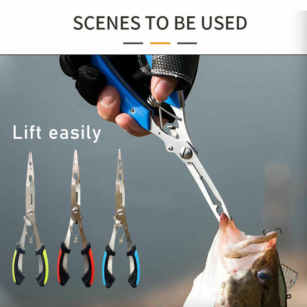 Fishing Line Cutter - Roestvrijstalen vistang Multifunctionele splitringopener Gevlochten lijnsnijder