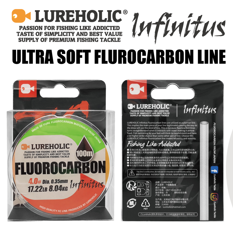 Fluorocarbon Line - Lureholic Infinity Utra Zachte 100% Fluorocarbon